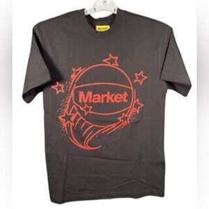 NWT MARKET Unisex Black Short Sleeve Graphic Tee Shirt Basketballl Logo Size L